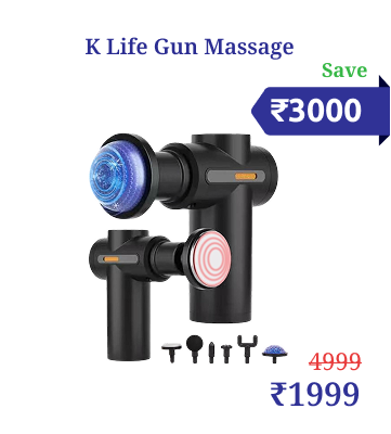 K Life Gun Massager MRP 4999 Our price 1999 Save 3000